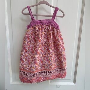 Baby Gap 3T Girls Pink/Purple Floral Spaghetti Strap Sleeveless Shirt Top